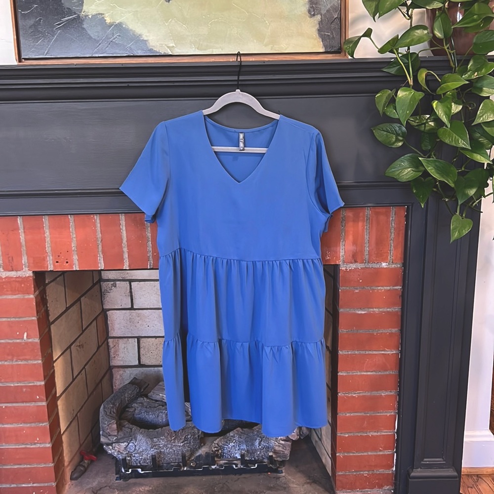 Lock & Love Women’s Summer Tunic Dress V Neck - Medium